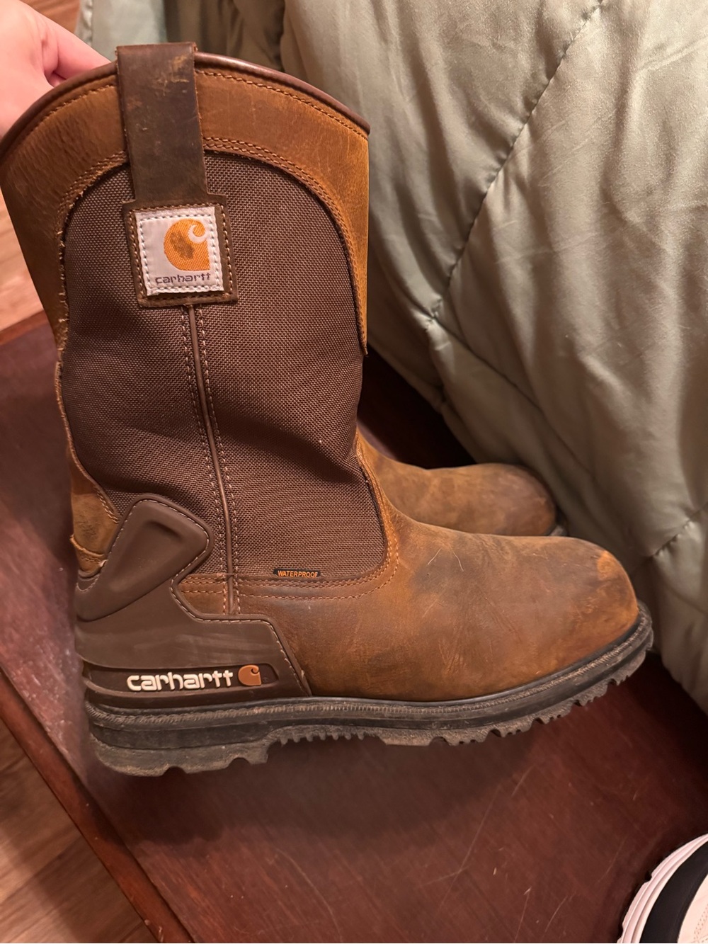 Carhartt Men’s Brown/Tan Waterproof Work Boots